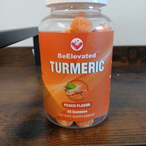 BeElevated – Turmeric Gummies (Peach Flavor, 60 Count)