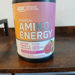 Optimum Nutrition – Essential Amino Energy + Recovery Powder (Tropical Sunrise, 30 Servings)